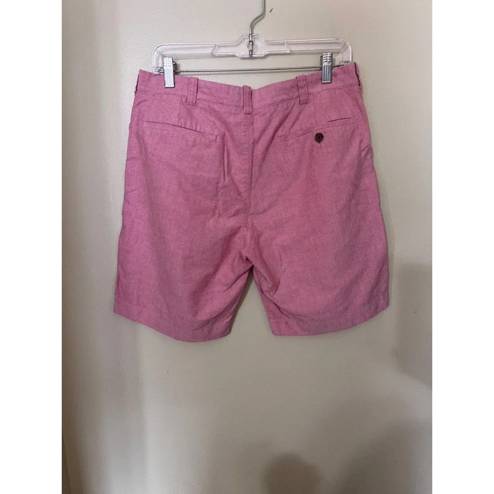 J. Crew Mens Pink Cotton Chino Shorts Sz 33 Beach‎ Vacation resort